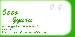 otto gyuru business card